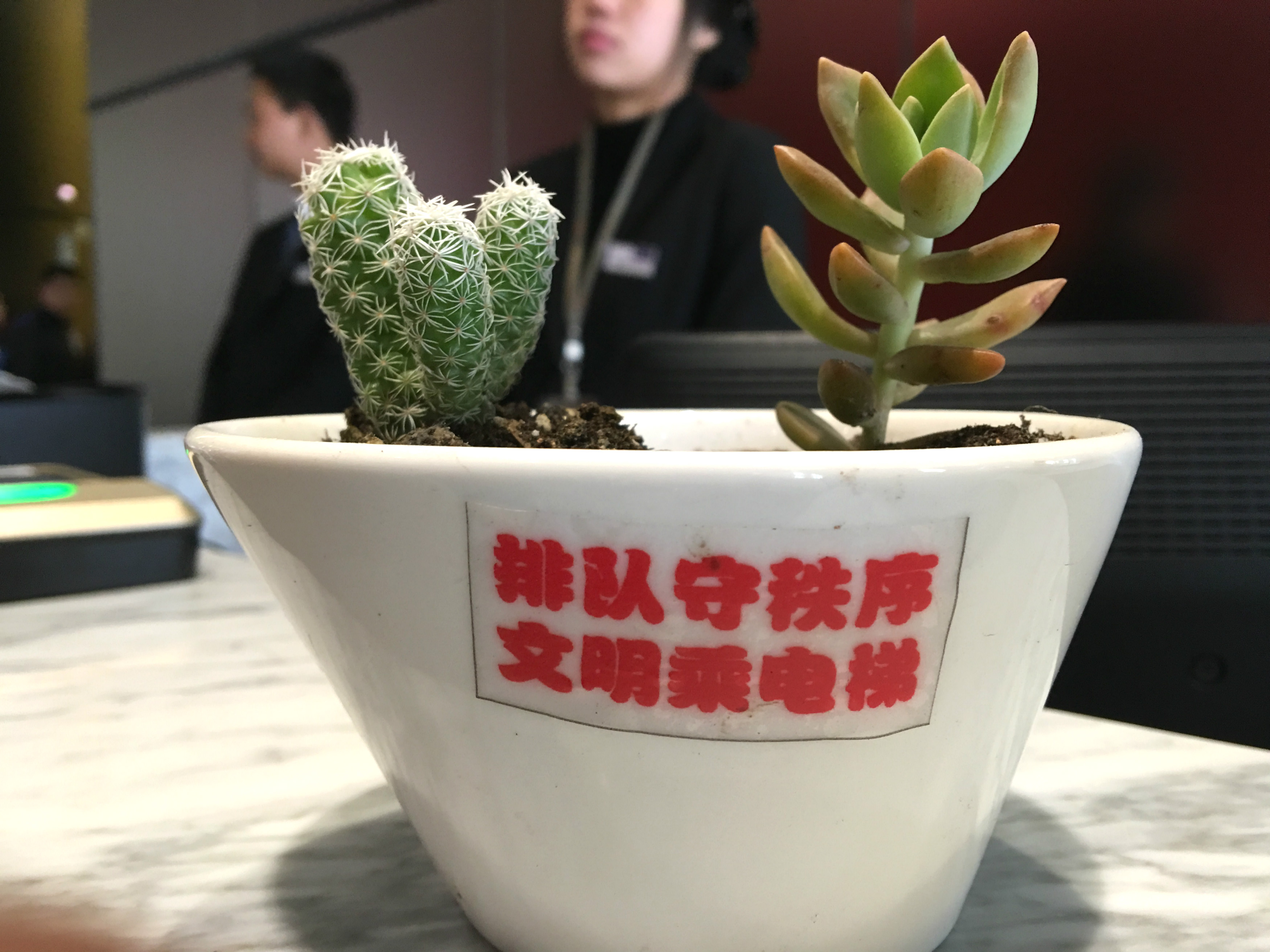 滨江写字楼开展“排队守秩序，文明乘电梯”活动